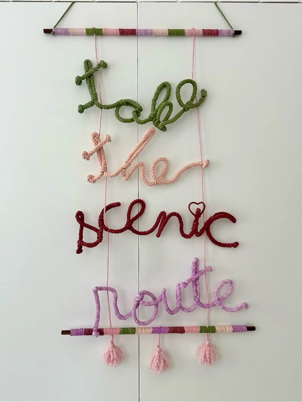 Pottery Barn “Take The Scenic Route” Macrame Wall Hanging